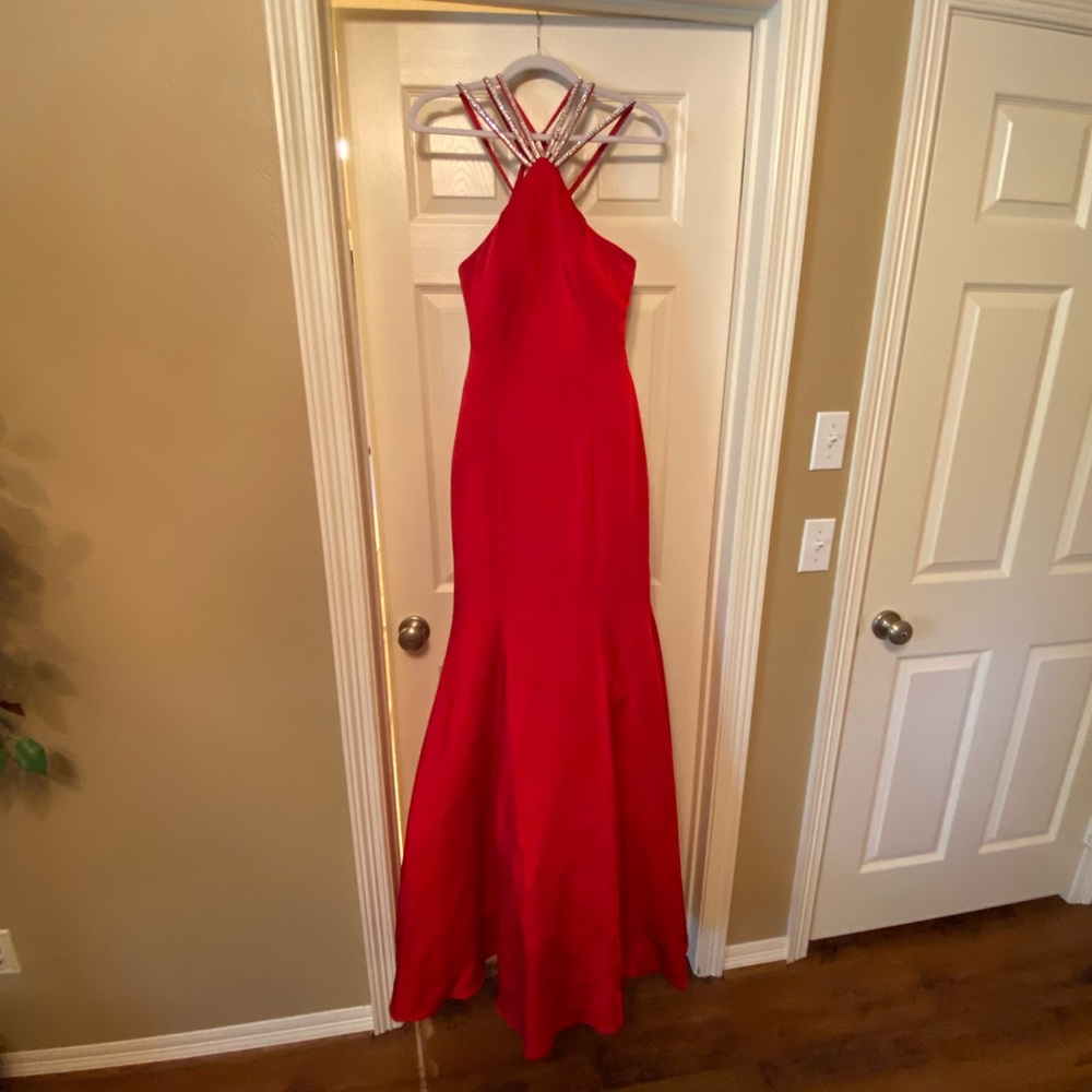 Camille La Vie - red, long,formal dress, size 6 - Picture 2 of 10